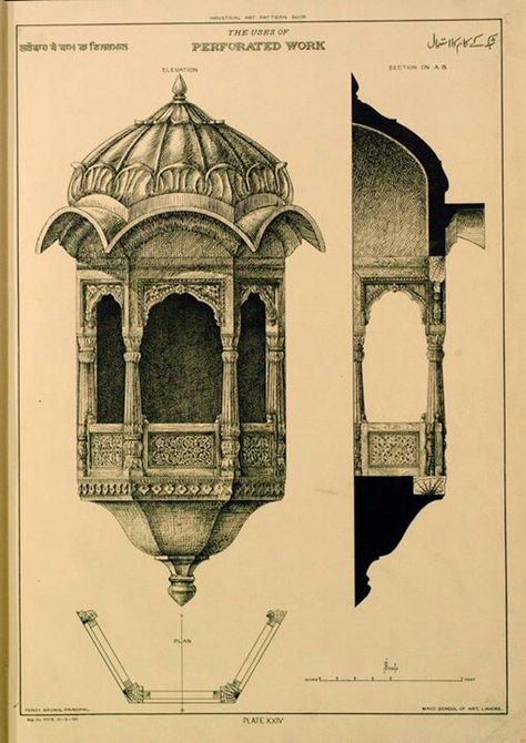 Mughal Architecture Drawing, Indian Islamic Architecture, Arabic Architecture Drawing, Mughal Architecture Sketches, Jaipur Sketch, Indian Architecture Sketches, Punjabi Architecture, Punjab Architecture, Rajput Architecture