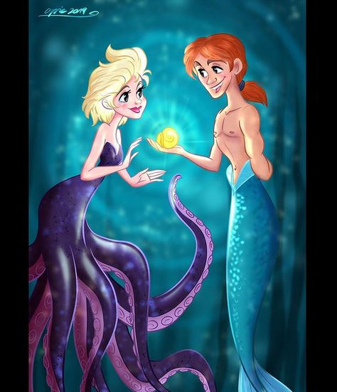 Alex Pick (@apicollodraws) • Instagram photos and videos Ursula And Triton, Fantasy Romance Art, Cool Friends, Disney Fairy, Disney Artwork, Romance Art, Fantasy Romance, Disney Films, Character Development