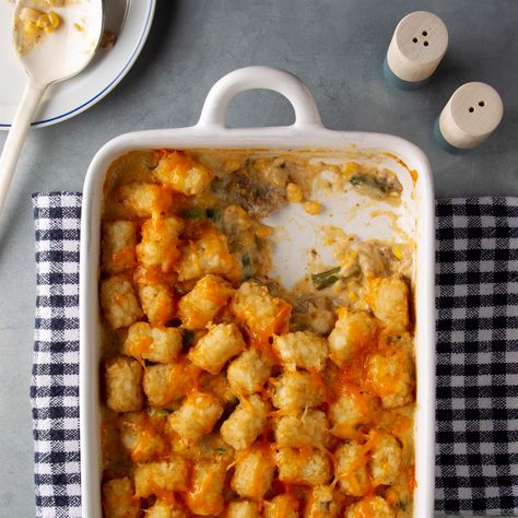 Tater Tot Casseroles, Cheesy Meals, Comforting Recipes, Ryan Jones, Chicken Tater Tot Casserole, Tater Tot Recipes, Hotdish Recipes, Tot Casserole, Cheesy Casserole