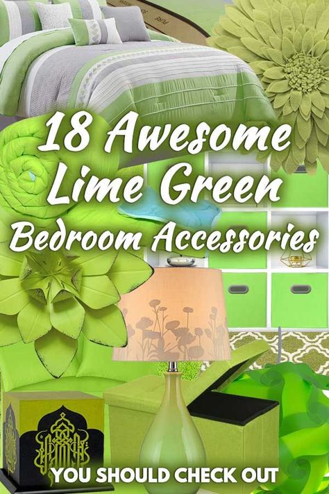 18 Awesome Lime Green Bedroom Accessories You Should Check Out. Article by HomeDecorBliss.com #HDB #HomeDecorBliss #homedecor #homedecorideas Lime Green Paint Color, Lime Green Bedroom, Lime Green Rooms, Green Curtains Living Room, Green Paint Colors Bedroom, Lime Green Decor, Lime Green Bedrooms, Lime Green Walls, Green Bedroom Decor