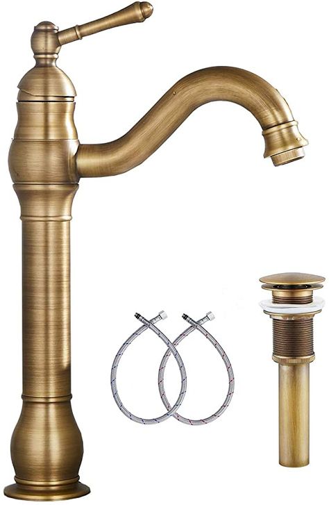 Antique Brass Bathroom Faucet, Bathroom Vanity Faucets, Antique Brass Faucet, Antique Brass Bathroom, Brass Bathroom Faucets, Plastic Pop, Counter Basin, Bathroom Faucets Waterfall, Bronze Bathroom