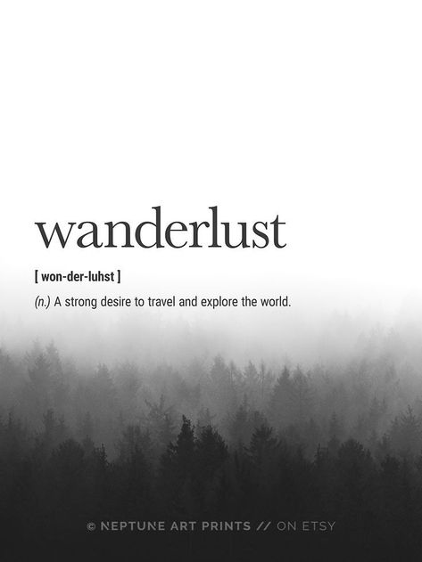 Travel Definition, Wanderlust Definition, Background Forest, Word Definition, Definition Wall Art, Unique Words Definitions, Printable Inspirational Quotes, Uncommon Words, Travel Words