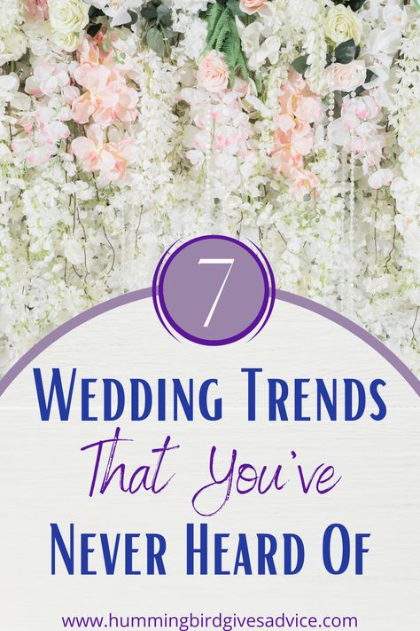 This post is all about wedding trends you've never heard of! From what couples are doing at their wedding ceremony, to how they are finding ways to make their wedding reception super special, wedding trends are emerging all the time. In this post you'll be inspired for your wedding, and may even want to try out one of these new trends! // wedding planning // brides // grooms // traditional wedding // wedding trends to try // DIY wedding // ceremony // photography // reception // dancing // looks Wedding Accessories For Ceremony, Weddings 2020 Trends, Different Wedding Ceremony Ideas, Fun Wedding Activities Receptions, Trending Wedding Reception Ideas, How To Make Your Wedding Unique, 2024 Wedding Ceremony Trends, New Wedding Traditions, Wedding Reception Events