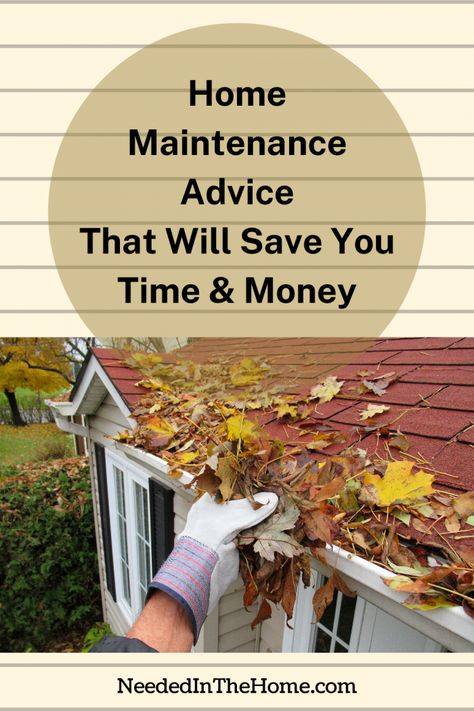 To benefit your home's long-term value, here is some home maintenance advice that will save you time and money. #HomeRepair #NeededInTheHome Home Education, Large Family, Home Maintenance, Frugal Living, Home Repair, Country Decor, Save You, Save Yourself, Home Remodeling