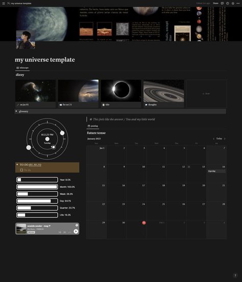 Space Themed Notion, Notion Space Theme, Notion Grimoire Template, Stray Kids Kpop, Notion Inspo, Notion Ideas, Template Notion, Space Icons, School Template