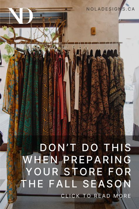 Preparing your retail store for fall is an art that involves both embracing effective strategies and avoiding common pitfalls. By steering clear of these mistakes, you can ensure that your efforts are focused on creating a welcoming, immersive, and profitable fall shopping experience for your customers. Click this pin to discover how you can successfully prepare your retail store for this fall season and leave a lasting impact on your brand's image and customer loyalty. Fall Decor Store Displays, Retail Clothing Display Ideas Boutiques, Boutique Fall Display, Boutique Store Front Ideas Entrance, Fall Displays Retail, Fall Boutique Window Display, Fall Retail Display Ideas, Fall Retail Window Displays, Fall Store Display Ideas