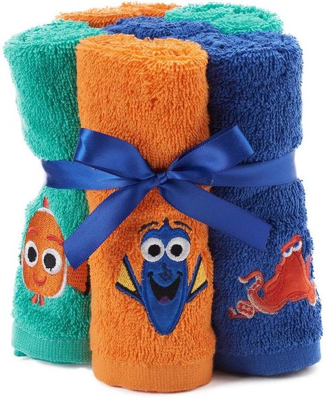 Disneyjumping beans Disney / Pixar 6-pack Finding Dory Hank, Dory & Nemo Washcloths by Jumping Beans® Hank Dory, Finding Nemo Bathroom, Blake Ryan, Nemo Bathroom, Finding Dory Hank, Finding Nemo Nursery, Nemo Nursery, Nemo Baby Shower, Finding Nemo Baby