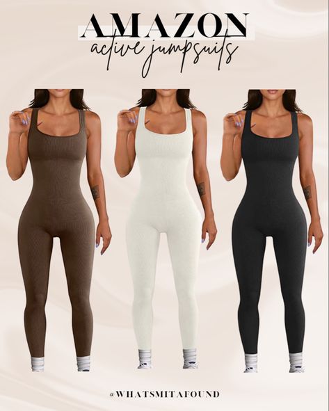 Active jumpsuits One Piece Jumpsuit Outfits Black Women, Amazon Dresses Black Women, Amazon Jumpsuit Women, Active Jumpsuit Outfit, Fitted Jumpsuit Outfit, Catsuit Outfit Jumpsuits, One Piece Body Suit Outfit, One Piece Jumpsuit Outfits, Jumpsuit Outfit Black Women