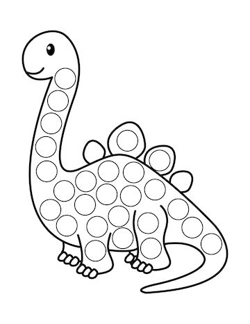 Dinosaur Dot Painting, Dinosaur Dot To Dot Printables, Dinosaur Dot Art, Dot Dauber Printables Free, Dot Marker Coloring Pages, Q Tip Dot Painting Printables Free, Dinosaur Activity Sheets, Printable Dot Marker Sheets, Dot Pages Printable