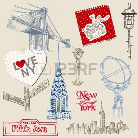 New York Scrapbooking, Nyc Graffiti, City Posters Design, New York Landmarks, Indian Traditional Paintings, Scrapbook Design, Scrapbook Cover, Voyage New York, City Vector