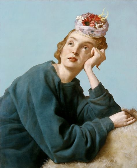 The Penitent, 2004. Oil on canvas. 42 x 34 inches. Private Collection © John Currin. Courtesy Gagosian Gallery. Photography by Rob McKeever John Currin, Elizabeth Peyton, Gagosian Gallery, Cindy Sherman, Gerhard Richter, Jeff Koons, Damien Hirst, Artist Quotes, Russian Artists