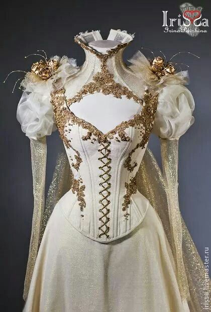 Beautiful neo-aristocratic/Elizabethian style dress! Corset Costumes, Fantasy Dresses, Fantasy Gowns, Fantasy Dress, Fashion Costume, Fantasy Fashion, Historical Fashion, Corsets, Costume Design