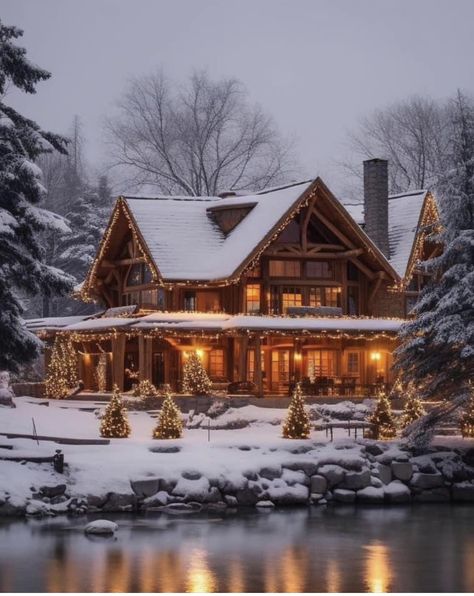 Dream Cottage, Organic Wood, Winter Scenery, Cabin Life, Winter Pictures, Winter Landscape, Log Homes, In The Woods, Log Cabin