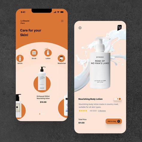 Skincare app by Temitayo Obasa Skincare App, App Design, Global Community, Creative Professional