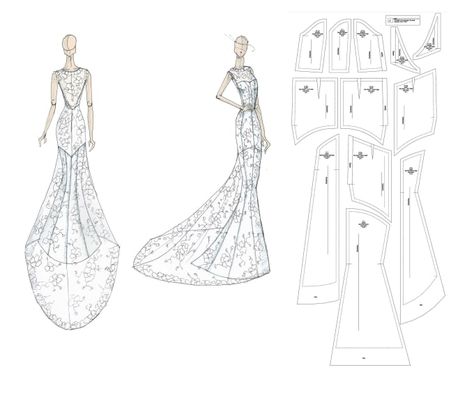 Dress Blueprint Sewing Patterns, Bridal Patterns Sewing Wedding Dresses, Wedding Dress Patterns Sewing Diy, Dress Templates Sewing, Wedding Dress Patterns Sewing, Wedding Dress Template, Bridal Dress Patterns, Mood Patterns, Wedding Gown Patterns