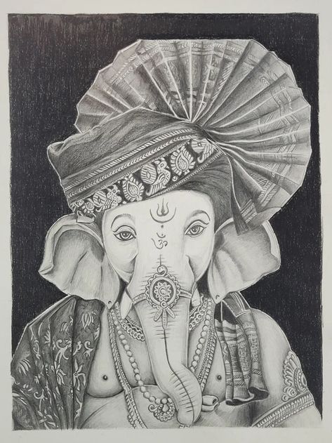 India: United We Stand Ganpati Bappa Sketch, Bappa Sketch, Rainbow Wallpaper Iphone, Pencil Drawing Images, Realistic Sketch, Pencil Sketch Images, Sketches Of People, Ganesh Ji, Charcoal Sketch