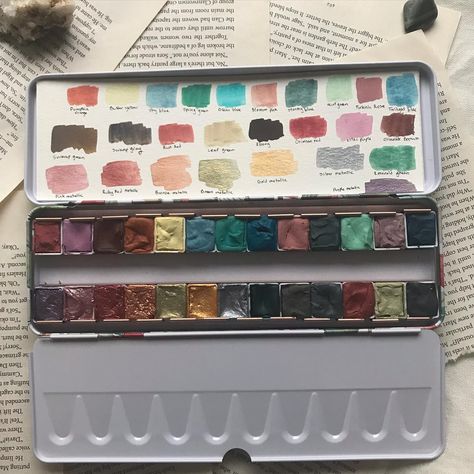 New in the shop! Check out this lovely one of a kind travel palette in @kristythepainter strawberry tin design. Handmade colors in vivid hues. 🎨 Link in bio to shop✨🌿 #watercolorpaint #watercolorpainting #watercolortravelpalette #kristyrice #bewatercolorcurious #handmadewatercolors #watercolorpigments Watercolour Palette, Travel Palette, Kristy Rice, Colour Pallets, Watercolor Palette, Farm Girl, Color Pallets, Art Stuff, Watercolour Painting