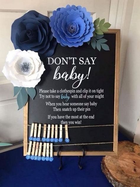 Baby Shower Ideas For Girls Themes, Dont Say Baby Game, Idee Babyshower, Creative Baby Shower, Baby Shower Invitaciones, Baby Shower Decorations For Boys, Baby Shower Inspiration, Boy Baby Shower Themes, Shower Bebe