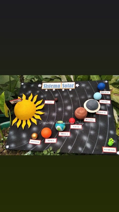 Poster Board Solar System Project, How To Make Planets Solar System, Solar System Project Ideas, Planets Project, Science Toddlers, 3d Solar System Project, Kindergarten Subtraction Activities, Solar System Chart, 3rd Grade Science Projects