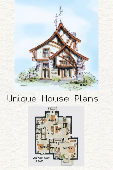 Unique House Plans // Designer homes // mcmansion // Dream Home // luxury home // luxury living // home design // home ideas // architecture // house // home // Unique House Plans // dream home ideas // home sweet home // architectual design // forever home // build your home. #luxuryhomes #dreamhomes #dreamhomeideas #home #homesweethome #uniquehouseplans #uniqueluxurystyle #mcmansion #house #building Fairytale Home Floor Plans, Witchy Floor Plans, Stone Cottage Homes Floor Plans, House Plans With An Elevator, Hobbit House Plans Layout, Tiny Home Styles, Storybook House Floor Plans, Large Cottage Floor Plans, Storybook Homes Floor Plans