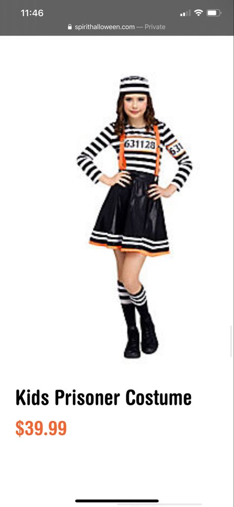 Halloween Ideas Costume, Kids Halloween Costume Ideas, Ella Jane, Old Halloween Costumes, Prisoner Costume, Girl Halloween Costumes, Kids Halloween Costume, Girl Halloween, Halloween Costume Ideas