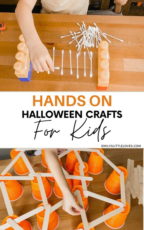 Easy Halloween STEM Activities Your Kids Will Love - Emily's Little Loves Halloween Activities For Preschoolers, Halloween Game Ideas, Activities For Kids Halloween, Halloween Stem Challenge, Halloween Science Activities, Fall Stem Activities, Halloween Stem Activities, Stem Activities Kindergarten, Halloween Classroom Activities