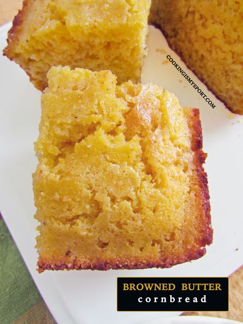 Browned Butter Cornbread | Cooking Is My Sport Brown Butter Cornbread, Butter Cornbread Recipe, Jiffy Cornbread Recipes, Cornbread With Corn, Skillet Cornbread, Southern Cornbread, Jiffy Cornbread, Artisan Bread Recipes, Sweet Cornbread