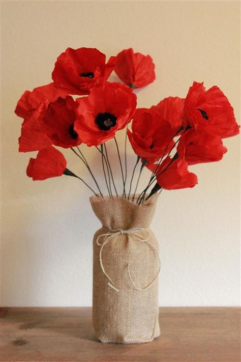 Blessed Blooms red poppies Red Poppy Decor, Poppy Flower Centerpiece, Poppies Arrangement Floral Design, Red Poppy Centerpiece, Red Poppies Bouquet, Red Flowers In Vase, Poppy Decorations Ideas, Red Poppy Bouquet, Poppy Centerpiece