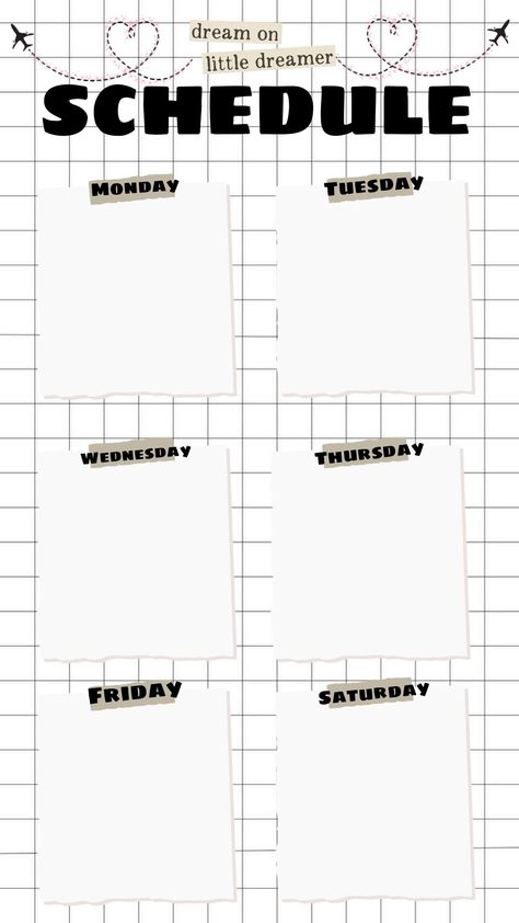 Monday To Friday Schedule Template, Study Time Table, Class Schedule Template, Timetable Template, Monday Tuesday Wednesday Thursday Friday, Time Table, Small Hand Tattoos, Class Schedule, Bullet Journal Lettering Ideas