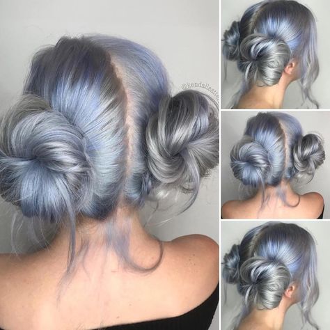 Powder Blue Hair, Light Blue Hair Color, Smoky Blue Hair, Periwinkle Hair, Sky Blue Hair, Baby Blue Hair, Pastel Blue Hair, Hair Color Guide, Hair Spring