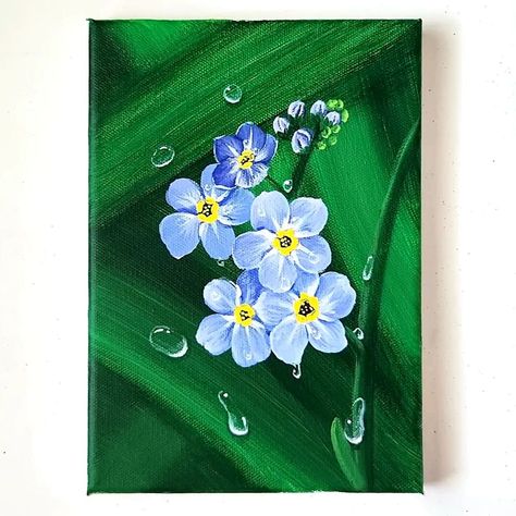 Myosotis Flowers Acrylic Painting | art, work of art, art of painting | Myosotis Flowers Acrylic Painting #art #artist #flowers #artwork #acrylic #painting #eldrawingarts #paintingartwork #acrylicpainting | By El Drawing Arts Painting Florals Acrylic, Flowers Acrylic Painting, Butterfly Art Drawing, Art Of Painting, Drawing Arts, Painting Flowers Tutorial, Flowers Artwork, Blue Flower Painting, Flowers Acrylic