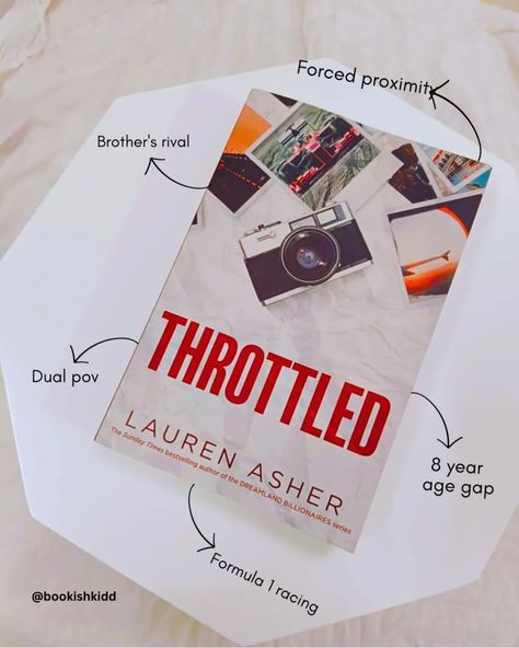 📘~Throttled by Lauren asher❤ WHY READ⁉️ 1. Forced proximity 2.Dual pov 3. 8 year age gap 4.Brother's rival 5. Formula 1 racing QOTD - WHAT IS YOUR FAVORITE BOOK OF LAUREN ASHER??? 💙📚✨ thank you for gifted review copy. @simonandschusterin #throttled #laurenasher #book #agegap #forcedproximity #dualpov #fypシ #bookphotography Lauren Asher, Formula 1 Racing, Why Read, Age Gap, Book Aesthetics, What Is Your Favorite, Book Photography, Book Aesthetic, Bestselling Author