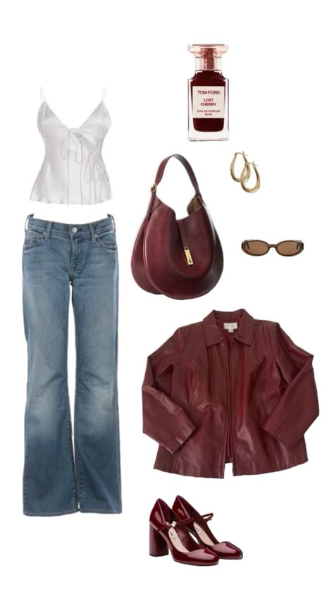 Outfit idea - red aesthetic #redaesthetic #outfitinspo #inspo #red #outfitidea #aesthetic #summer #cute Gilmore Girls Outfits, Essentials Clothing, Downtown Outfits, Swaggy Outfits, Aesthetic Outfit, Red Outfit, Aesthetic Summer, Red Aesthetic, Outfit Inspo Fall