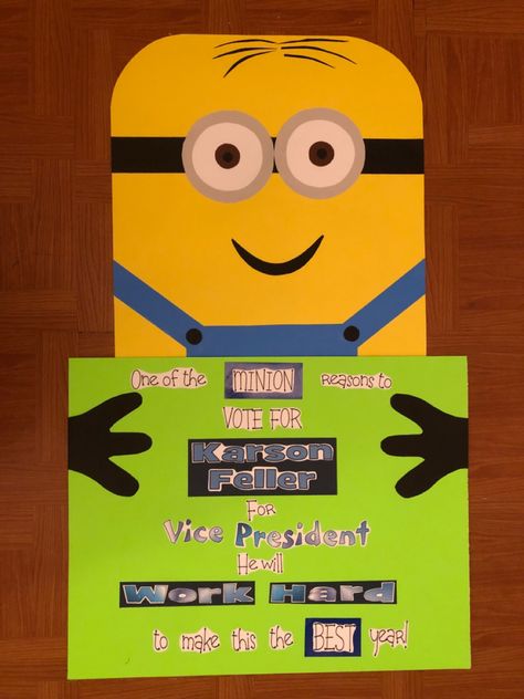 Student Council Poster Ideas, Minion Theme, A Minion, Student Council, Easy Drawings Sketches, Poster Ideas, Poster Board, Pops Cereal Box, Minion