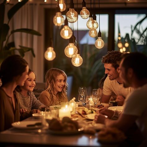 Family #DinnerTime: A #family enjoys a warm, #cozy dinner together under the glow of #stringlights #outdoors. #family #dinner #lights #evening #cozy #aiart #aiphoto #stockcake ⬇️ #Download and 📝 #Prompt 👉 https://stockcake.com/i/family-dinner-time_116634_11604 Friends Around A Table, Family Dinners Aesthetic, Cozy Dinner Aesthetic, Family Dinner Photoshoot, Family Sitting At Dinner Table, Family Time Vision Board, Family Quality Time Aesthetic, Family Dinner Pictures, Family Dinner Photo