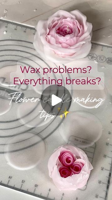 Follow my online certified course ✨and learn with me how to make these beautiful flowers   I got lots of questions from you, who alread... | Instagram Flower Candles, Candle Tutorial, Solve The Problem, Candle Carving, Breaking In, Wax Flowers, Candle Art, Flower Candle, Flower Tutorial