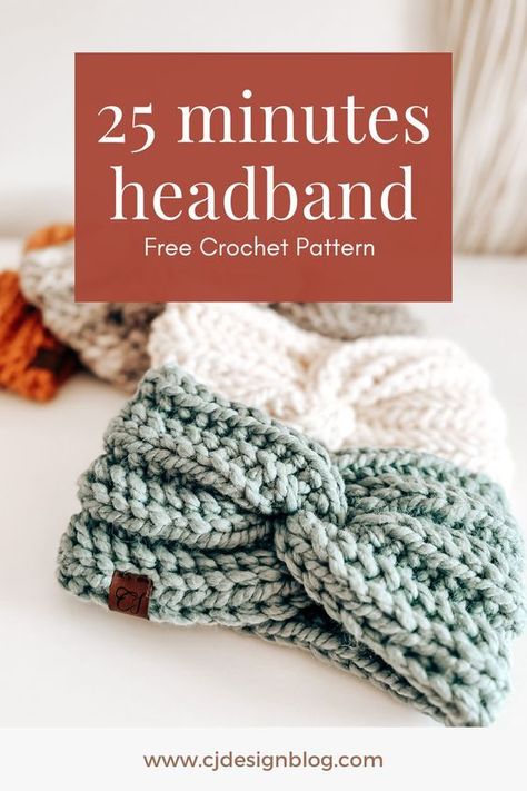 Crochet A Headband For Beginners, Crocheted Winter Headbands Free Patterns, Crochet Patterns Headband Free, Crochet Patterns How To, Crochet Headband Beginner, Easy Crochet Headband Ear Warmers, Crochet Headband For Beginners, Fast Crochet Headband, Clothes To Crochet Easy