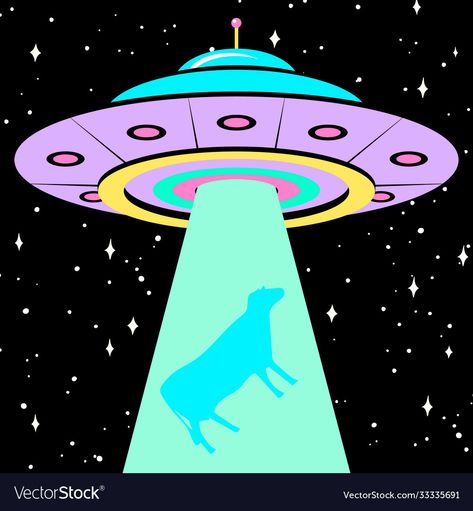 Space Vector Illustration, Aliens Illustration, Ufo Painting, Ufo Drawing, Ufo Illustration, Alien Illustration, Spaceship Illustration, Ufo Design, Alien Party