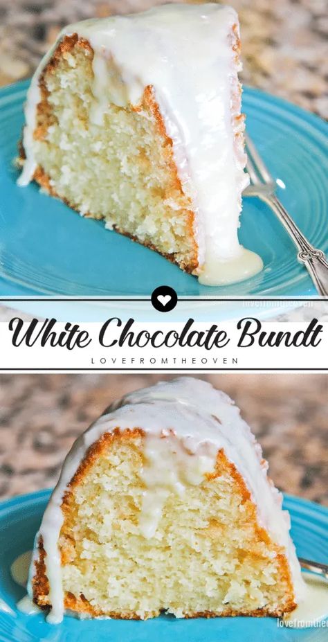 White Bundt Cake Recipes, White Bundt Cake, White Chocolate Bundt Cake, Chocolate Bundt Cake Recipe, Bunt Cake Recipe, Mini Bundt Cakes Recipes, Bundt Cake Recipes, Easy Bundt Cake Recipes, Bundt Recipes