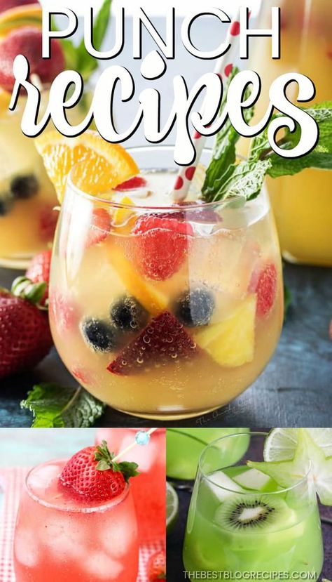 Summertime Punch Recipes Summertime Punch, Alcohol Punch, Summer Punch Recipes, Summer Punch, Wedding Food Drink, Punch Drinks, Summertime Drinks, Smoothie Drink Recipes, Punch Recipe