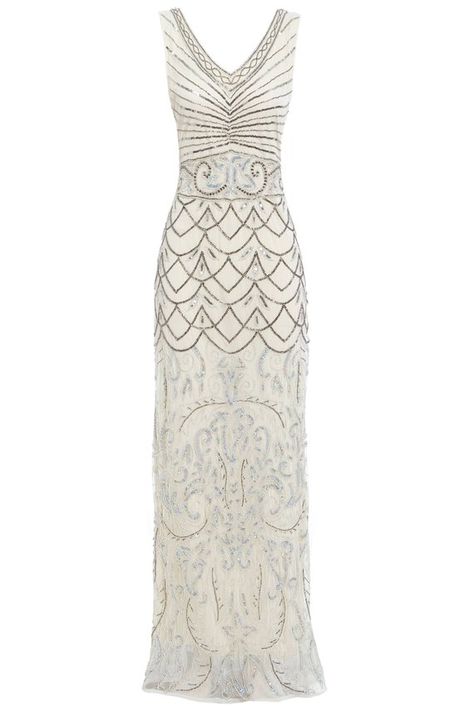 Eva Off White Beaded Flapper Dress 1920s Gatsby Inspired Gatsby Inspired Dress, 1920s Wedding Dress, Beaded Flapper Dress, Great Gatsby Dresses, Embellished Wedding Dress, Vintage Style Wedding Dresses, Gatsby Dress, Hollywood Style, Wedding Reception Dress