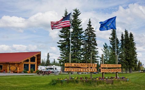 13. Mainstreet Visitor’s Center in Tok, Alaska Alaska Highway Road Trip, Tok Alaska, Kluane National Park, Alaska Road Trip, North To Alaska, Alaska Highway, Sled Dog, Old Train Station, Backcountry Camping