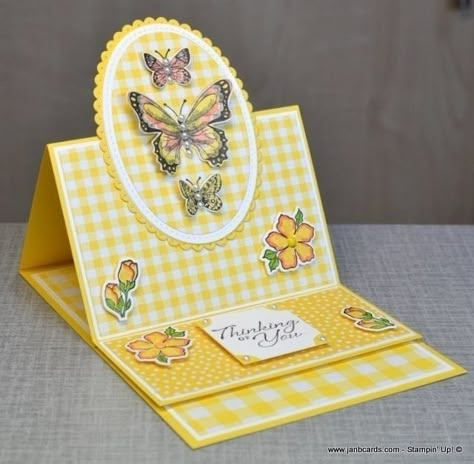 Birthday Butterfly, Fancy Fold Card Tutorials, Step Cards, Shaped Cards, Easel Cards, Card Making Tutorials, Fancy Fold Cards, Birthday Cards Diy, Butterfly Cards