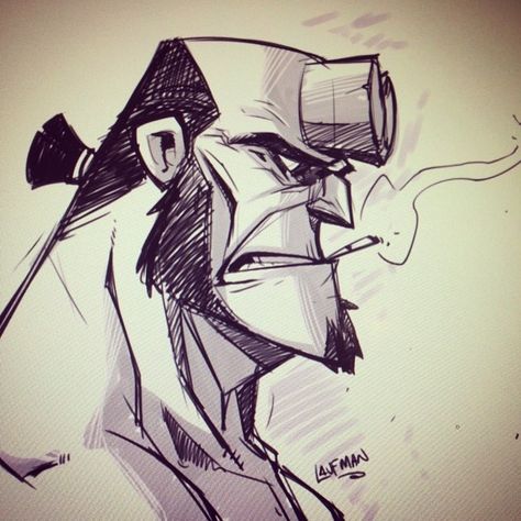 regram @dereklaufman Can't sleep? Draw hellboy! #hellboy #sketch #mangastudio Hellboy Sketch, Derek Laufman, Hellboy Art, Sleeping Drawing, Caricature Sketch, Marvel Drawings, Graffiti Characters, Character Design Sketches, Cartoon Sketches