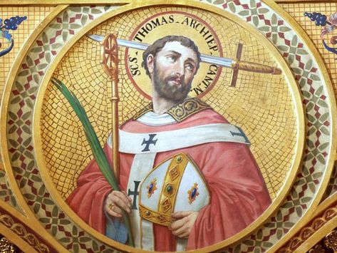 Thomas Becket, Canterbury Cathedral, Saint Thomas, Birthday Quotes For Me, Byzantine Art, St Thomas, Lithography, Orthodox Icons, Roman Catholic