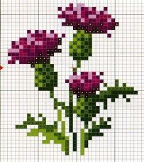 Pola Kristik, Mini Cross Stitch, Beaded Cross, Floral Cross Stitch, 자수 디자인, Stitch Flowers, Tapestry Crochet, Knitting Charts, Embroidery Cross Stitch