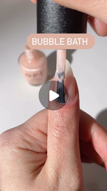 Bubble Bath French Nails, Bubble Bath Nail Color, Bubble Bath Nails Opi, Bubble Bath Opi Nails, Bubble Nails Trend, Bubble Bath Almond Nails, Neutral Nails Almond, Bubble Bath Nails, Opi Bubble Bath