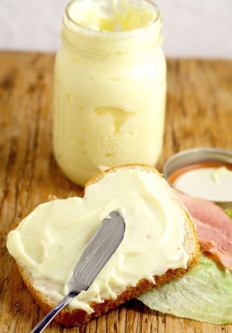 29 Recipes That Prove THIS Is The Best Affordable Kitchen Tool #refinery29 Homemade Spreads, Homemade Mayo Recipe, Homemade Mayonnaise Recipe, Lunch Homemade, Mayo Recipe, Homemade Mayo, Mayonnaise Recipe, Homemade Condiments, Homemade Mayonnaise