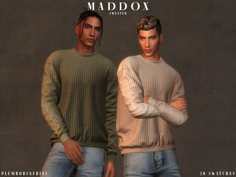 Mod For Sims 4, Male Teen, Sims 4 Men Clothing, Masculine Clothing, Sims 4 Male Clothes, Male Sweaters, Sims 4 Cas Mods, The Sims 4 Skin, Sims 4 Family