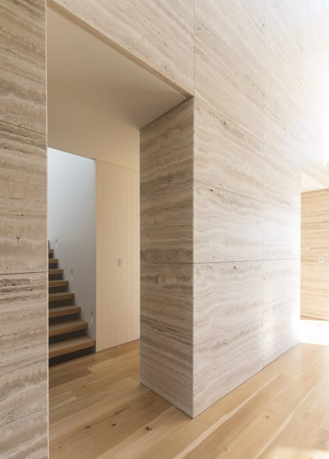 Limestone Wall Interior, Travertine Stairs, Stone Floor Texture, Natural Stone Floor, Light Color Palette, Villa Renovation, Room Wall Tiles, Front Wall Design, Cladding Design